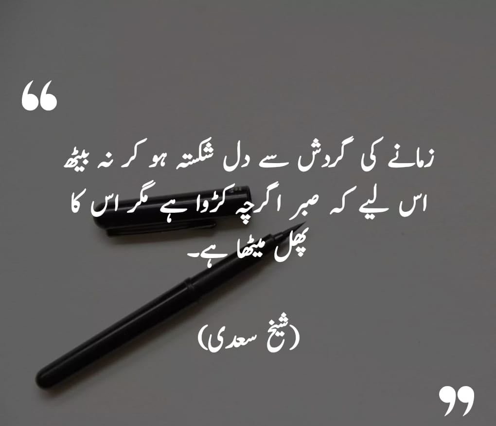 shaikh saadi quotes urdu