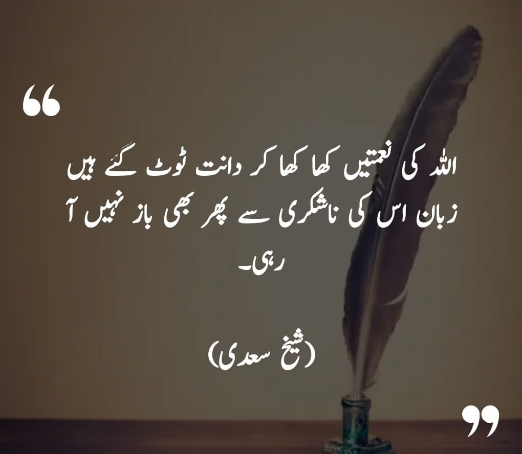 sheikh saadi quotes urdu