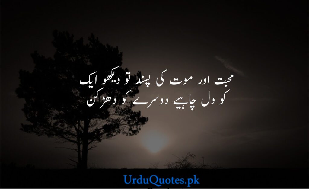 Sad love poetry in urdu